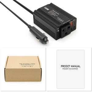 Pachet invertor auto cu toate accesoriile si manual de utilizare in limba engleza