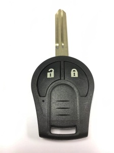 Buton central si LED pe carcasa cheie Nissan