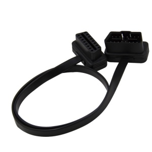 Cablu diagnostic auto OBD2 Techstar 60cm cu mufe negre