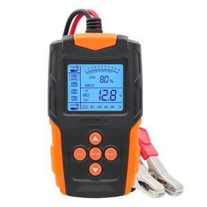 Techstar® FBT-200 autóakkumulátor teszter, 12V/24V, 100-2000 CCA, 3Ah - 200Ah, Digitális akkumulátorelemző személygépkocsikhoz, teherautókhoz, motorkerékpárokhoz, terepjárókhoz, csónakokhoz,