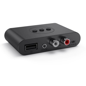 adaptor audio bluetooth Techstar MM-2 cu iesire RCA si AUX multipoint negru
