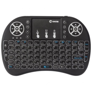 Techstar® világító vezeték nélküli billentyűzet, i8, Air Mouse, érintőpaddal, TV -dobozhoz, PC -hez, laptop-hoz