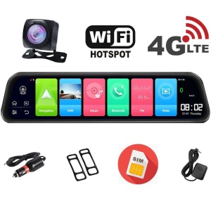 Techstar® Z9 Plus kéttükrös autós kamera, Android 8.1, 4G és WiFi, 9,66" IPS Touch Full HD, Hotspot, ADAS, GPS, FM-modulátor, autós asszisztens - Img 3