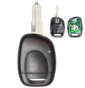 Techstar 1 gombos autókulcs tok 206 pengével Renault-hoz – kompatibilis Clio, Kangoo, Megane, Twingo modellekkel