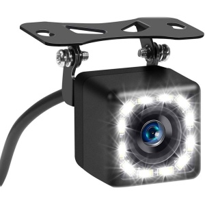 Techstar 12L Tolatókamera, LED-es világítás, HD, autós navigációhoz, AV-csatlakozás, víz és porállóság, IP66