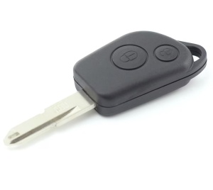 cheie techstar compatibila peugeot 2 butoane cu suport baterie