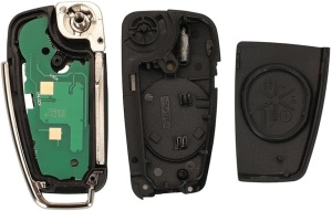Set complet cheie Audi cu carcasa, placa electronica si cip ID48