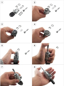 Set lamele/pini codati pentru butuc yala VW Polo 6N – piese mici