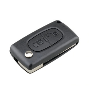 Techstar autókulcs tok, 2 gombos, Peugeot 207,307, 407, Citroen C2, C3, C4, C5, C6, C8