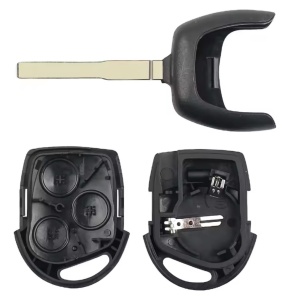 Techstar autókulcsház kompatibilis Ford Focus/Mondeo/Fiesta/Transit, 3 gomb, HU101 pengével, fekete - elektronika nélkül - Img 3