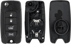Cheie flip 4 butoane Jeep Fiat – vedere frontală