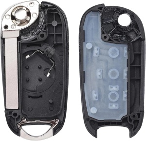 Carcasa cheie auto Techstar tip flip 3 butoane cu lama SX9 pentru Opel Astra K 2015-2019 vedere fata si interior