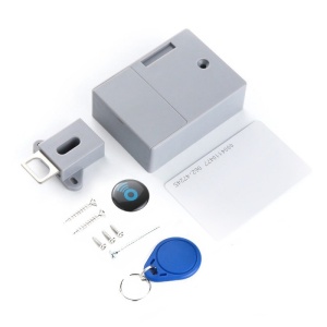 Incuietoare inteligenta Techstar gri cu cititor RFID si card albastru