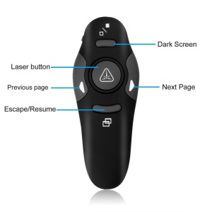 Techstar Vezeték nélküli Távirányító, Prezentációhoz, Lézeres mutatóval, Diavetítő gombokkal, USB - Img 8