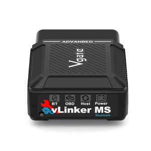 Vgate vLinker MS – vedere frontală cu logo și inscripția vLinker MS