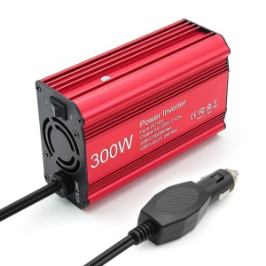 Invertor auto 12V–220V cu ventilator lateral – vedere laterală