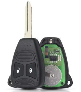 Chrysler 300, Aspen, Dodge Charger, Durango, Dakota, Jeep Commander, Grand Cherokee, KOBDT04A, ID46, 433 MHz, 2 gomb, távirányítóval kompatibilis autókulcs, távirányítóval