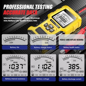 Tester Foxsur FBT-300 cu functii multiple de diagnosticare baterii