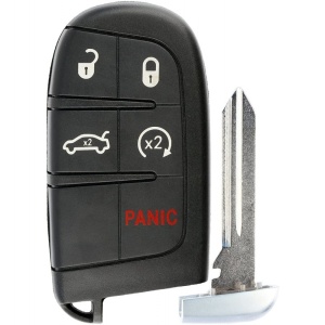 Komplett autókulcs Techstar® Jeep, Chrysler, Dodge, 4+1 gomb, 433 MHz, 46 chip, FCC:M3N40821302
