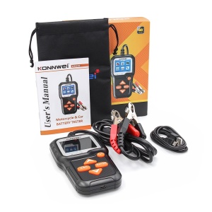 tester kw650 afisat in pozitie verticala cu clesti conectati