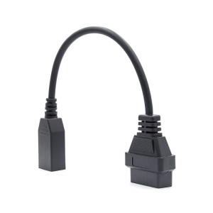 Adaptor Honda 3 pini la OBD2 16 pini, conectori frontali, fundal alb