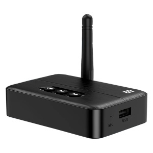 Techstar® M60 Bluetooth 5.4 Audio Receiver RX adapter, NFC párosítás, AUX + RCA, USB lejátszás, Type-C, pendrive, integrált mikrofon, HiFi, 10m - Img 10