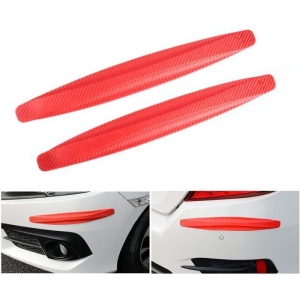 set banda protectie auto techstar rosu montaj pe usa prag bara fibra carbon 40cm