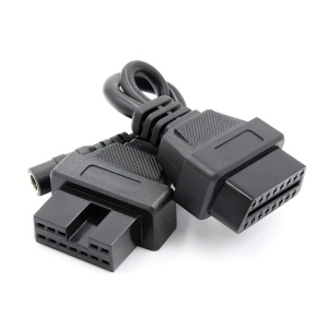 Cablu diagnostic Mitsubishi 12 pini la OBD2, vedere din unghi
