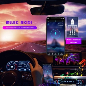 Techstar Auto MuliColore RGB 12 LED-szalagok, 4 db, Android vezérelt - Img 6