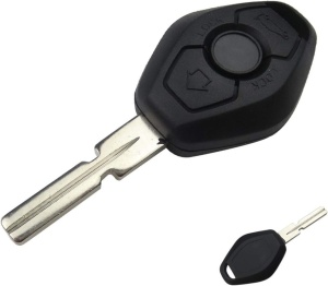 Techstar autókulcs-ház 3 gombbal és 4 pólusú pengével BMW-hez – kompatibilis az E46, E39, E60, X3, X5 modellekkel