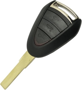 Techstar autókulcs-héj 3 gombbal, Porsche 911, Cayman, Boxster és Carrera GT autókkal kompatibilis