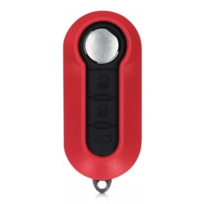 Carcasa cheie auto tip briceag Techstar pentru Fiat Citroen Peugeot 3 butoane compatibila modele 500 Panda Ducato vedere laterala cu lama deschisa