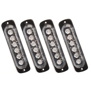 Modul si bare LED stroboscop 4x6 pentru semnalizare rosu-albastru auto