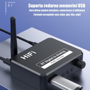 convertor audio digital la analog techstar ot13 cu alimentare usb