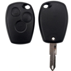 Carcasa cheie Techstar compatibila Fiat Punto Doblo 3 butoane albastru