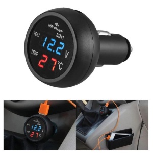 Accesoriu auto Techstar USB - Monitorizare voltaj și căldură, design compact