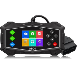 Techstar V529 OBD2 autódiagnosztikai teszter színes kijelzővel – Kódok olvasása/törlése, élő adatok, IM-készség, 6-os mód és akkumulátorteszt