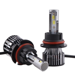 2 db Techstar® V8 Auto LED-es készlet, 9007, 120 W, 12-24 V, 15000 lumen, 6000 K, sugárszög 360°, CSP 3570, Canbus, alumínium radiátor, hűtéstechnika, ezüst - Img 2