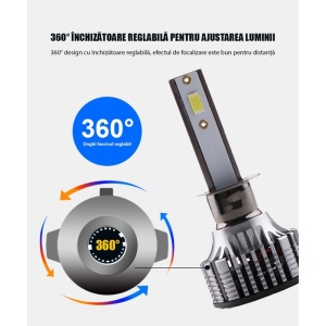2 db Techstar® V8 Auto LED-es készlet, 9007, 120 W, 12-24 V, 15000 lumen, 6000 K, sugárszög 360°, CSP 3570, Canbus, alumínium radiátor, hűtéstechnika, ezüst - Img 12