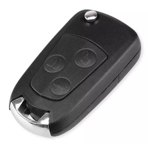 Autókulcs ház Techstar autókulcs átalakító készlet kompatibilis Ford Focus/Mondeo/Fiesta/Transit, 3 gomb, HU101 penge, fekete - elektronika nélkül - Img 2