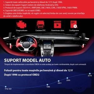 Ecran aplicatie diagnoza auto pentru KONNWEI KW905 Bluetooth