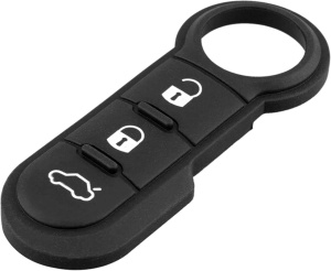 Gumi membrángombok 3 gombos autókulcshoz – Kompatibilis a Fiat 500, Punto, Ducato, Doblo, Citroen Relay és Peugeot Boxer modellekkel