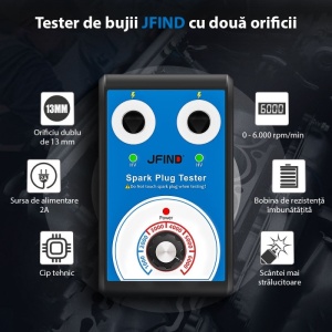 Afisaj si comenzi tester bujii auto JFIND B0198-1 iluminat