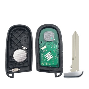 Cheie auto completa Techstar Jeep Chrysler Dodge 4+1 butoane carcasa deschisa cu lama si componente interne