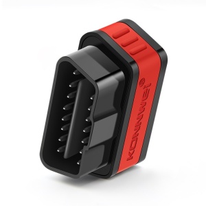KONNWEI KW901 OBD2 autódiagnosztika, Bluetooth 5.0, ON-OFF gomb, kompatibilis Android iOS, ELM 327 OBDII, fekete/piros - Img 9