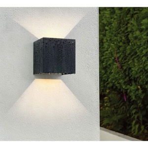 iluminat terasa exterior cu aplica LED Techstar Cube negru