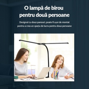 Lampa LED cu clema pentru prindere pe marginea biroului