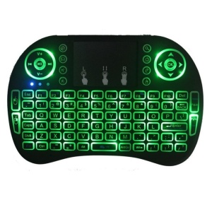 Tastatura wireless Techstar i8 RGB Play verde, compatibila PC, laptop si Smart TV