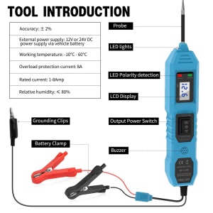detectare tensiune continua tester techstar 823