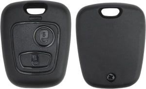 Carcasă cheie auto 2 butoane cu lamă TOY43 și logo negru